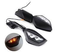 UTEXAMROL Specchietti retrovisori Neri Indicatori di direzione a LED compatibili con Kawasaki Ninja ZX10R 2016-2021 2017 Ricambi Moto(MT252-039-BK)