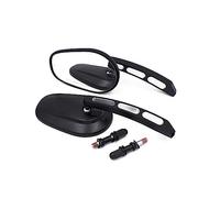 UTEXAMROL Specchietto retrovisore Moto Accessori Moto Cafe Racer Compatibile con Harley Compatibile con specchietti Davidson Specchietti Moto cromati Lisci(Black)
