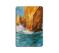 UTGN Cueva Del Indio Sea Arch Stampa Acquerello Targa in metallo Vintage Metallo Pub Club Cafe Bar Decorazione artistica da parete per casa poster retrò 20 x 30 cm