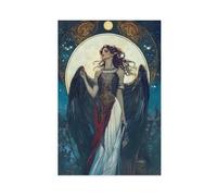 UTGN Poster da parete con Lilith, la dea oscura, stampa artistica su tela, 20 x 30 cm