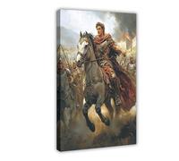 UTGN Poster su tela di Alexander il Grande, decorazione per camera da letto, paesaggio decorativo, regalo, 20 x 30 cm