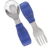 UTHCLO 1 set per Inossidabile e Silicone e Cucchiaio Ergonomici per Svezzamento Facili e Compatti per Imparano