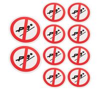 UTHCLO 10 Etichette Adesive di Avvertimento Vinile 5X5 CM Messaggio Non Appoggiare Segnale di Sicurezza per Magazzino e Macchinari Adesivi Autoadesivi per Porte e Attrezzature