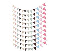 UTHCLO 10 Pezzi Bandierine Triangolari Multicolori Decorazione Festa e Scuola Striscione Decorativo per Allegro Materiale Resistente per Uso Ed