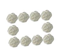 UTHCLO 10 Pezzi Palline in Rattan Bianco Decorazioni Sospese in Vite Autentica per Interni Bar Matrimonio e Asilo Addobbi Resistenti e Artigianali per Parete e Albero