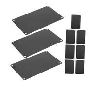 UTHCLO 10 pezzi Targhette in Alluminio Nero Opaco per Incisione Laser DIY Piastrine Vuote Multifunzione per Segnaletica Porta e Artigianato