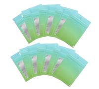 UTHCLO 100 Pezzi Borsa con chiusura lampo sacchetti per gioielli autosigillanti piccole borse di stoccaggio custodia per gioielli custodia compatta Placcatura in alluminio Verde