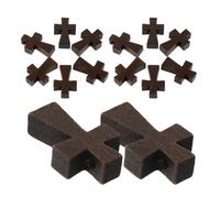 UTHCLO 100 Pezzi Ciondoli in Legno a Forma di Croce Gesù, Piccoli Pendenti Religiosi per Creazione Gioielli Fai da Te, Croce di Preghiera Portatile Leggera per Bomboniere e Artigianato