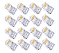 UTHCLO 100 pezzi Connettori Cata Plug Ethernet per Lan e Trefolato Clip Rinforzata Resistente Piegature Placcatura per Trasmissione Stabile