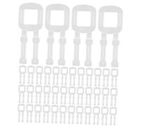 UTHCLO 100 Pezzi Fibbie in Plastica Trasparente per Reggette Manuali Clip Reggetta PP da Kit per Imballaggio e Spedizione con Presa Chevron per Sicurezza e Facilità d