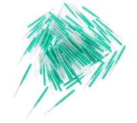 UTHCLO 100 pezzi Spazzolini Interdentali Verdi per Pulizia Tra Denti e Apparecchi Scovolini Resistenti per Rimozione Tartaro e Detriti per Igiene Orale e Spazi Stretti