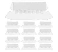UTHCLO 100 Schede Indice Cartella Trasparenti 30x77mm per Cartelle Sospese Etichette Intercambiabili per Ufficio e Scuola Gestione Efficiente Documenti