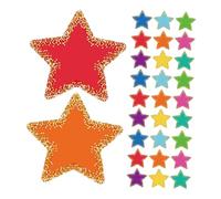 UTHCLO 108 Fogli Ritagli Carta Colorati Forma Stella con Punti per Progetti Fai da Te e Decorazioni Murali per Insegnanti e Studenti