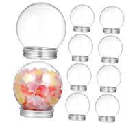 UTHCLO 10pezzi Bottiglia di Caramelle Trasparente Multifunzionale Barattolo di Caramelle Vuota Riutilizzabile Realizzata in Pet in Alluminio Robusta e Pratica da Usare