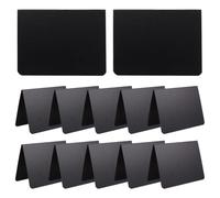 UTHCLO 12 Mini Lavagne da Tavolo Nere Doppia Faccia Struttura Triangolare Lavagnette Cancellabili per Buffet Cartelli Prezzi e Segnaposto per Feste Matrimoni e Ristoranti