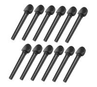 UTHCLO 12 pezzi Perni di Accordatura in Ebano per Oud Accessori di Ricambio Professionali con Intarsio Occhio di Pesce Manopola Antiscivolo e Finitura Levigata per Accordatura Stabile e