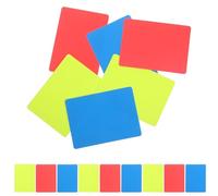 UTHCLO 15 Pezzi Carte Arbitro Calcio in PVC per Partite di Calcio Alta visibilità e Miglioramento della Correttezza, Set Tre Colori Rosso, Giallo e Blu per Arbitri in Stadi e