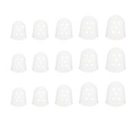 UTHCLO 15 Pezzi Proteggi Dita per Chitarra in Silicone Trasparente Diverse Morbidi e Lisci per Ukulele Chitarra Elettrica e Acustica per Musicisti e Principianti