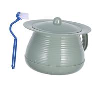 UTHCLO 1set Vaso Portatile Con Coperchio e Spazzola Vaso Da Notte Per Adulti e Vasino Per Urina Facile Da Pulire e Trasportare Comodo e Durevole Per Uso Domestico e Viaggi