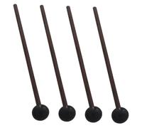 UTHCLO 2 paia Bacchette per Tongue Drum con Testa in Gomma Mazzuole per Percussioni Equilibrate e Resistenti Manico in Legno Confortevole per Marimba e Xilofono di Mazzuole Professionali
