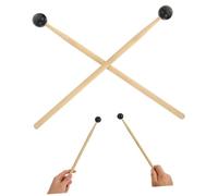 UTHCLO 2 pezzi Bacchette per Lingua con Testa Morbida Nera Accessori per Percussioni Bastoncini Professionali Resistenti per Xilofono e Strumenti Musicali