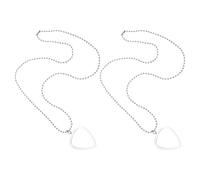 UTHCLO 2 Pezzi Collana Porta Plettri Forma di Cuore Custodia Trasparente per Plettri Chitarra Elettrica e Acustica Gioiello Pendenti per Musicisti Organizer Porta Gioielli Viaggi