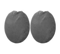 UTHCLO 2 Pezzi Copriwater Imbottito in Velluto Grigio Scuro, Lavabile in Lavatrice e Antipolvere, Copertura per Coperchio WC Rotondo Adatta per Bagno Domestico