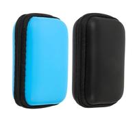 UTHCLO 2 pezzi Custodia Protettiva per Hard Disk Esterno Scatola Portatile Resistente per Accessorio Computer Design Compatto Salvaspazio Nero e Blu per Viaggi