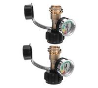 UTHCLO 2 Pezzi Indicatore Gas con Integrato Adattatore in Ottone per Bombole Gpl Rilevatore Perdite per Barbecue Camper Serbatoi e Industriale