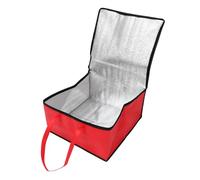 UTHCLO 2 Pezzi Sacchetto Di Alluminio Fresco Di Grandi Dimensioni Freddo Riutilizzabile Termico Viaggio Borse Della Spesa Riutilizzabili Borsa Più Caldo Isolato Foglio Di Alluminio Rosso