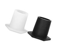 UTHCLO 2 Pezzi Tappo Foro Ombrellone Tavolo da Giardino in Silicone Resistente Alte Temperature e Abrasioni Supporto Base Ombrellone Esterno per Terrazzo Patio e Balcone Nero e Bianco