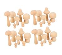 UTHCLO 2 Set Funghi Legno Naturale Non Verniciati Per Creativo Di Decorazioni Per Pittura E Lavoretti Manuali Superficie Liscia Sicura Varie Per Attività Artistiche E Gioco 14 Pezzi * 2