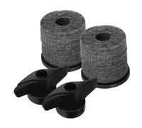 UTHCLO 2 set Manicotti in Plastica per Piatti Batteria con Tampone in Lana e Vite Accessori Professionali per Kit Batteria Ricambi Resistenti e Facili da Installare per Sostituzione e