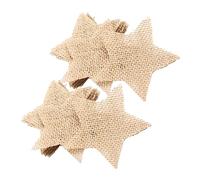 UTHCLO 20 Pezzi Decorazioni Natalizie in Lino Stelle Cinque Punte in Burlap per Addobbi Fai da Te Resistenti e Facili da Personalizzare per e Festa