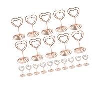 UTHCLO 20 pezzi Portatovaglioli in Metallo con Base Clip Foto e Segnaposto Tavolo per Matrimoni e Feste Tavolo Stabile e Compatto in Rosa Dorato