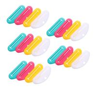UTHCLO 20 Pezzi Spremi Tubetto Dentifricio Manuale Multifunzione Clip Porta Dentifricio per Tubetti Morbidi Compatibile con Crema Mani Detergente e Cosmetici Compatto e Portatile per