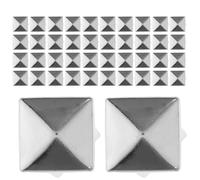 UTHCLO 200 Borchie Quadrate a 4 Ganasce 12 MM in Argento per Sartoria e Pelletteria Rivetti Piramidali per Abbigliamento Scarpe Borse e Collari Fai da Te Fissaggio Sicuro per Lavori