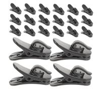 UTHCLO 200 pezzi Clip Fermacavo per Cuffie e Microfono da Bavero Neri Rotanti Morsetti per Filo Auricolari e Microfoni Resistente e Versatile per Uso su Camicie