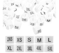 UTHCLO 200 pezzi Marcatori Dimensioni per Appendiabiti Trasparenti con Numeri Chiari Anelli Circolari per Codifica Abbigliamento di Etichette Plastica per Organizzazione Armadio e Negozi