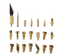 UTHCLO 22 Pezzi Punte in Rame per Saldatura e Pirografia Kit Multifunzione per Incisione su Legno Pelle e Sughero Punta Resistenti alla Ruggine Leggere e Durevoli per Lavori Creativi DIY