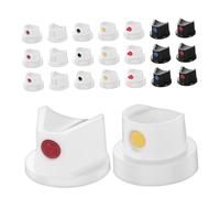 UTHCLO 26 Pezzi Spray Paint Nozzle Caps Plastic Replacement Tips with Handtwist Adjustment for Graffiti DIY Auto Repair Home Maintenance