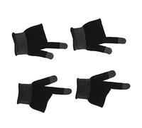 UTHCLO 2paio Guanti Da Gaming Dita Doppie in Fibra Di Carbonio Con Riscaldamento Traspiranti e Sensibili Al Touch Screen Per Giocatori Da Nero Grigio