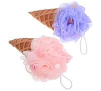 UTHCLO 2pezzi Ice Bath Loofah Sponges Cute Cartoon Body Scrubber for Exfoliation Shower for Home and Travel Use
