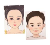 UTHCLO 2pezzi Tavolo per Pittura Facciale Riutilizzabile per Ragazzo Ragazza Lavagna per Esercizi di Trucco Modello di Volto Manichino per Sopracciglia e Pratica Make-up Accessorio per TR