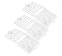 UTHCLO 3 Pezzi Gabbia per Regina Ape in Plastica Bianca Ventilazione Ottimizzata e Design Rotondo Versatile per Apicoltori Uso Esterno Allevamento Api