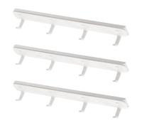 UTHCLO 3 Pezzi Ganci Appendiabiti con Guida Scorrevole Estraibile per Armadio e Cucina, Porta Pantaloni Scorrevole con Binario Cremagliera, Supporto Stabile senza Attrezzi per Guardaroba