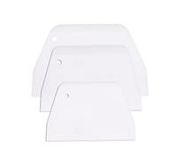 UTHCLO 3 pezzi Raschietti per Torte in Plastica Alimentare Strumenti Liscianti per Decorazione Dolci Spatole Leggere e Pratiche per Varie Forme Torte