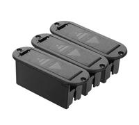 UTHCLO 3 pezzi Scatola Porta Batteria per Chitarra e Basso Attivi con Imbottitura Interna Anti-vibrazione per Suono e Installazione Semplice