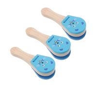 UTHCLO 3 Pezzi Wooden Music Clappers For Mouse Shaped Hand Castanets Lightweight Percussion Instruments For Early Musical Education Easy Grip And Creative Sound Play