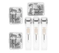 UTHCLO 3 Set Dispenser per Clip Carta Riutilizzabile Spillatrice Manuale Portatile con Meccanismo Push Per Ufficio Scuola e Casa Include Ricariche Clip